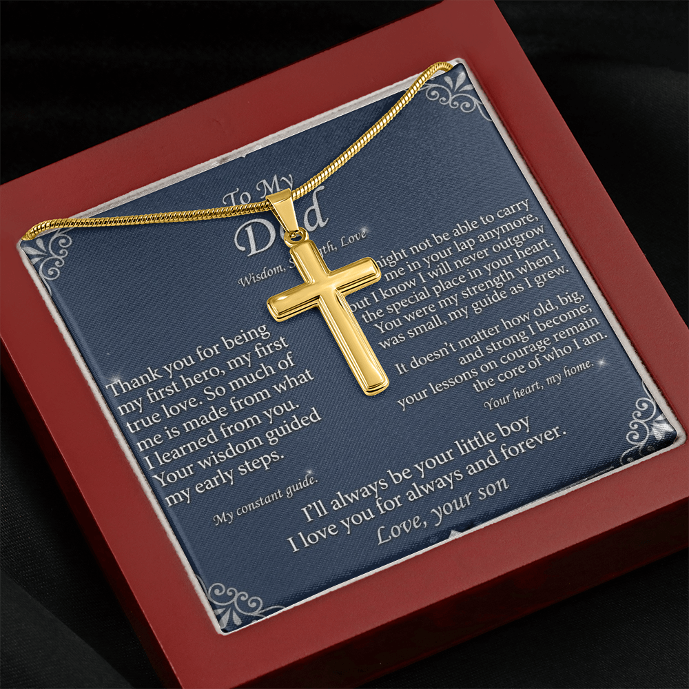 Luxury packaging box for men’s cross necklace gift for father