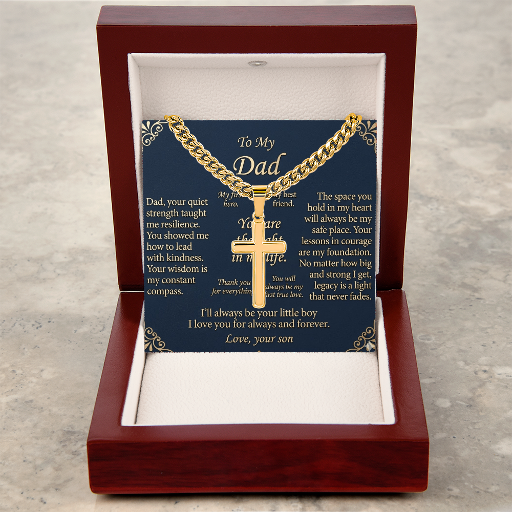 Strong masculine cross pendant necklace design