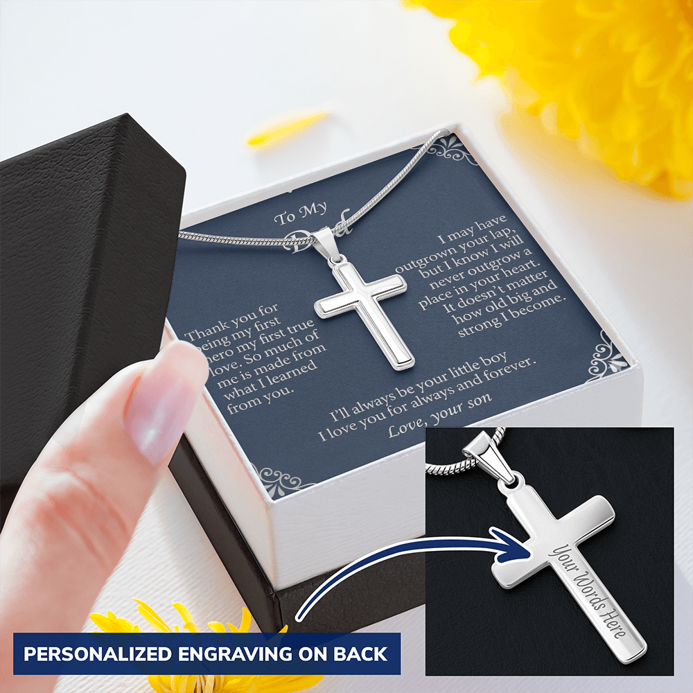 Premium finish cross necklace designed for men and fathers