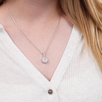 Minimal elegant couple necklace with polished gold finish