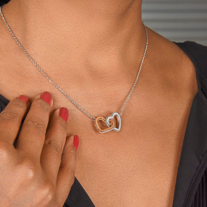 Simple and elegant mother necklace jewelry on white background
