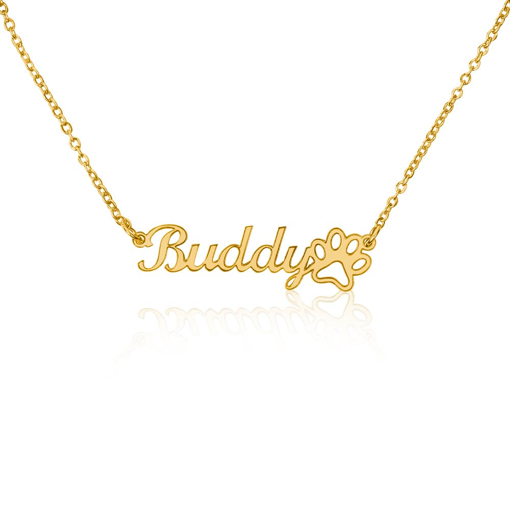Stylish paw print necklace designed for dog lovers and pet owners
