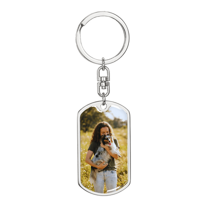 Custom photo memory keychain gift for loved ones