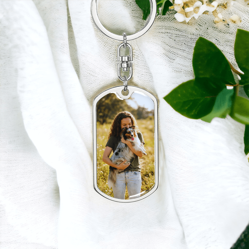Personalized engraved keychain gift for her