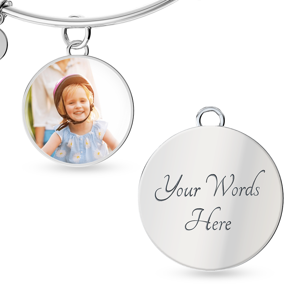 Adjustable kids photo bracelet for family memories