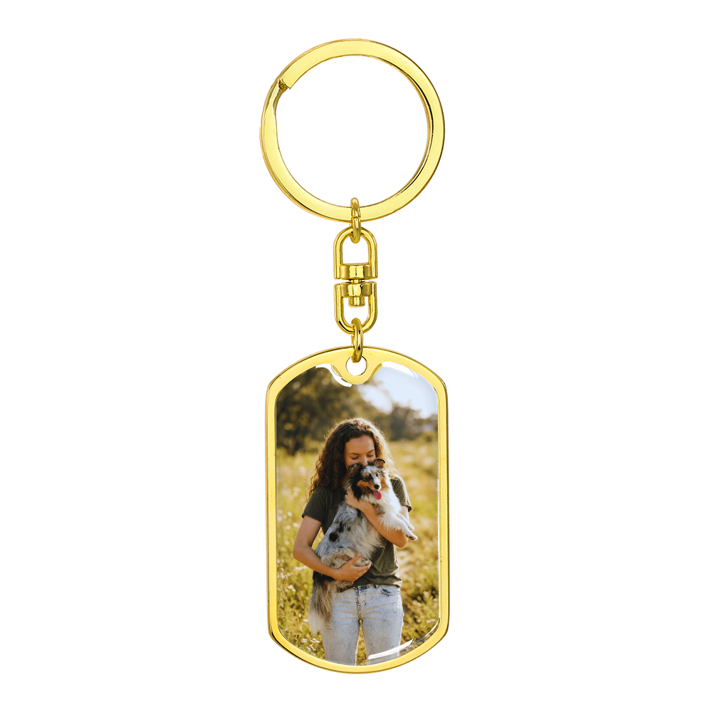 Personalized keepsake keychain with engraved picture