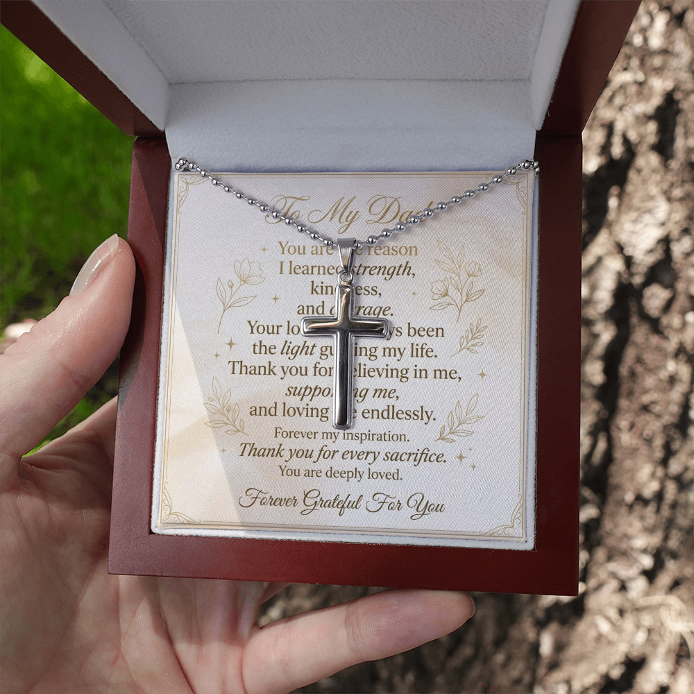 Premium cross pendant necklace ideal father gift option