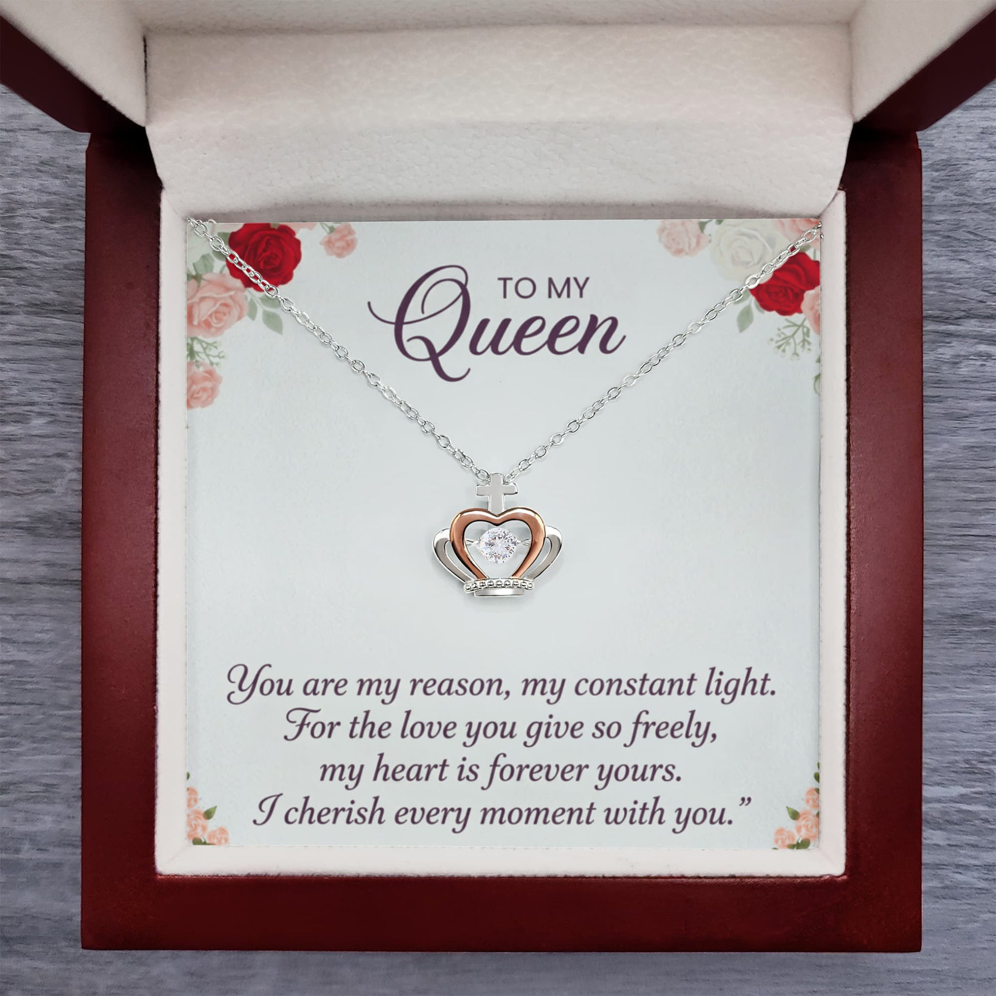 Elegant crown necklace designed as a meaningful gift for her