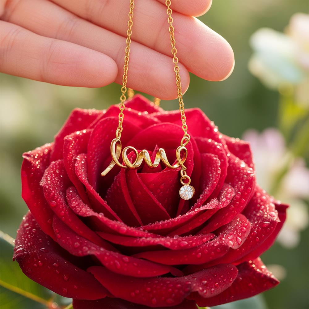 Romantic love pendant necklace gift for girlfriend