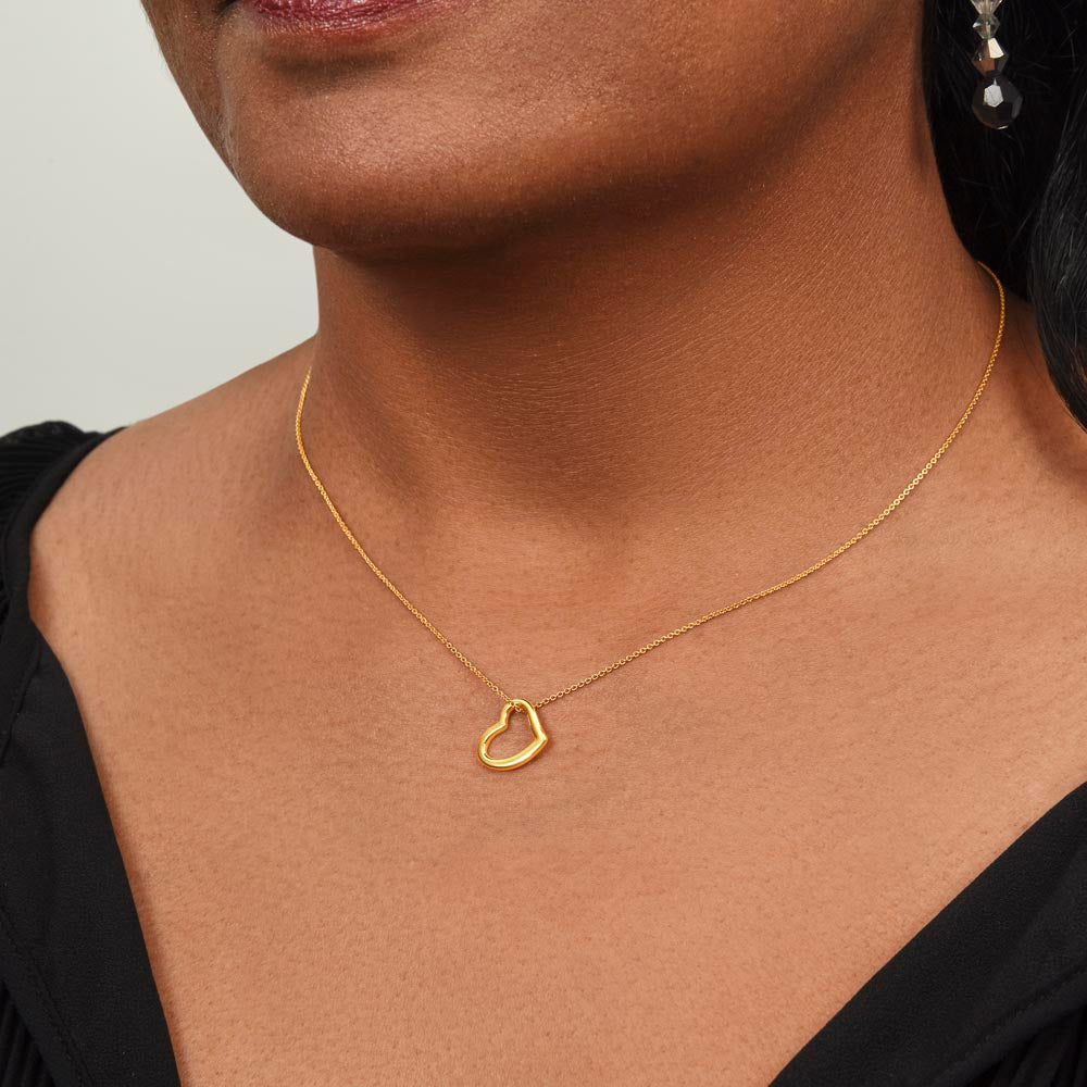 Gold and silver heart pendant necklace for lovers
