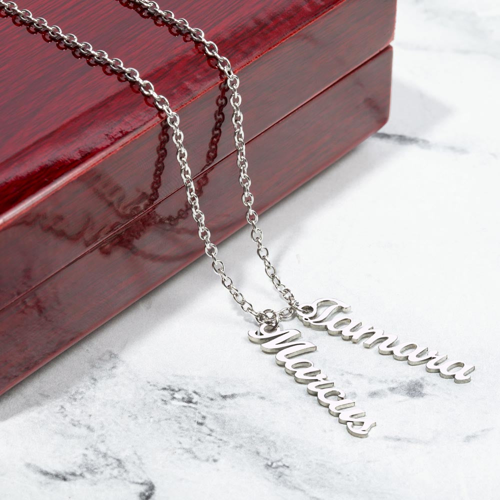 Custom engraved name necklace gift for wife romantic occasion