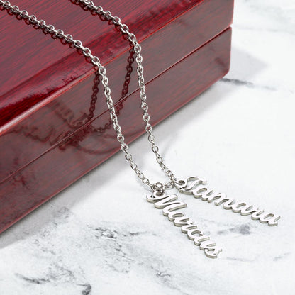 Custom engraved name necklace gift for wife romantic occasion