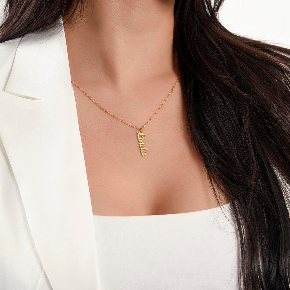 Personalized engraved necklace as romantic gift for partner