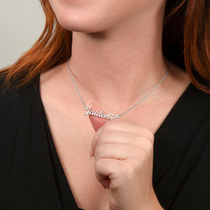Romantic personalized heart necklace gift for wife or girlfriend