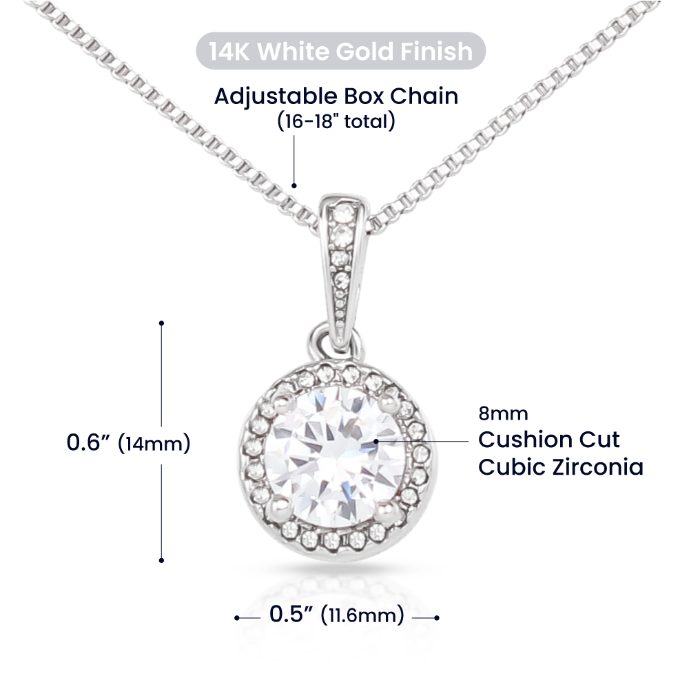 Close-up view of Eternal Hope crystal pendant
