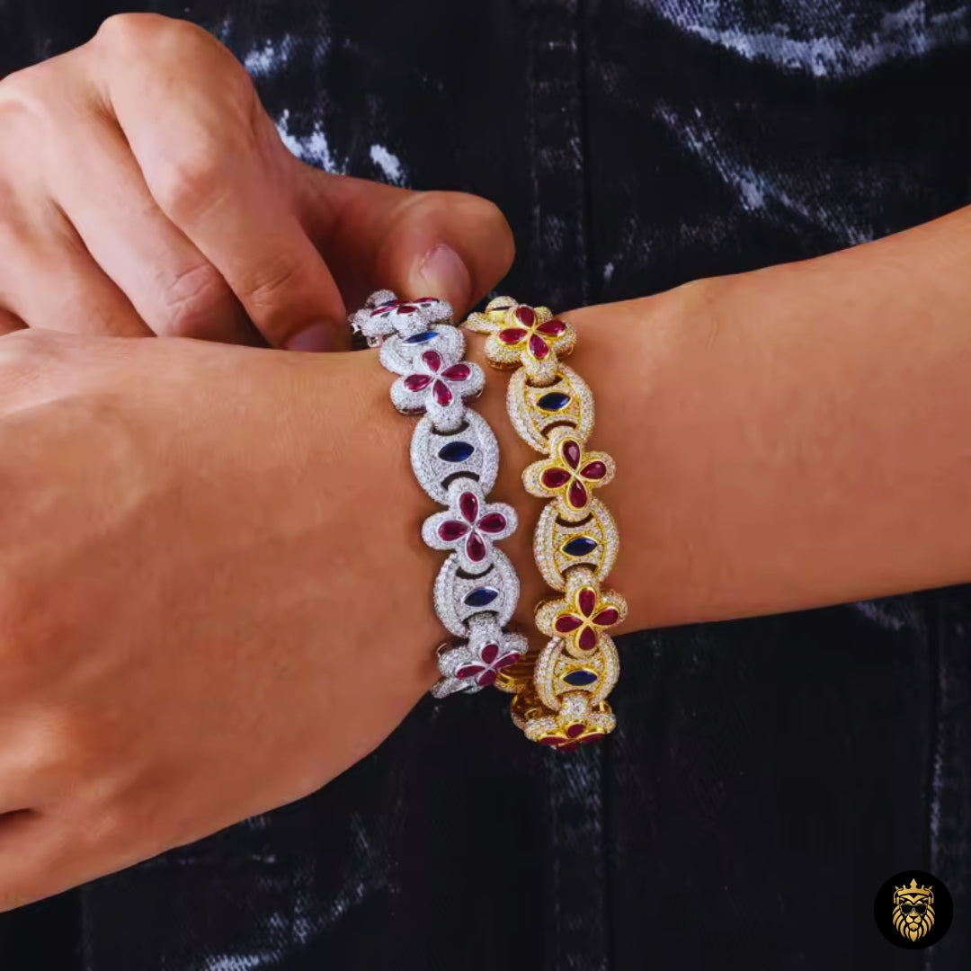 Four leaf clover bracelet symbolizing luck and fortune