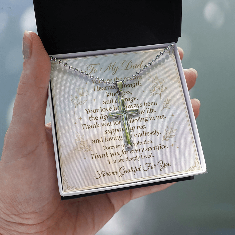 Spiritual gift necklace for dad symbolizing strength and faith