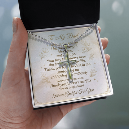 Spiritual gift necklace for dad symbolizing strength and faith