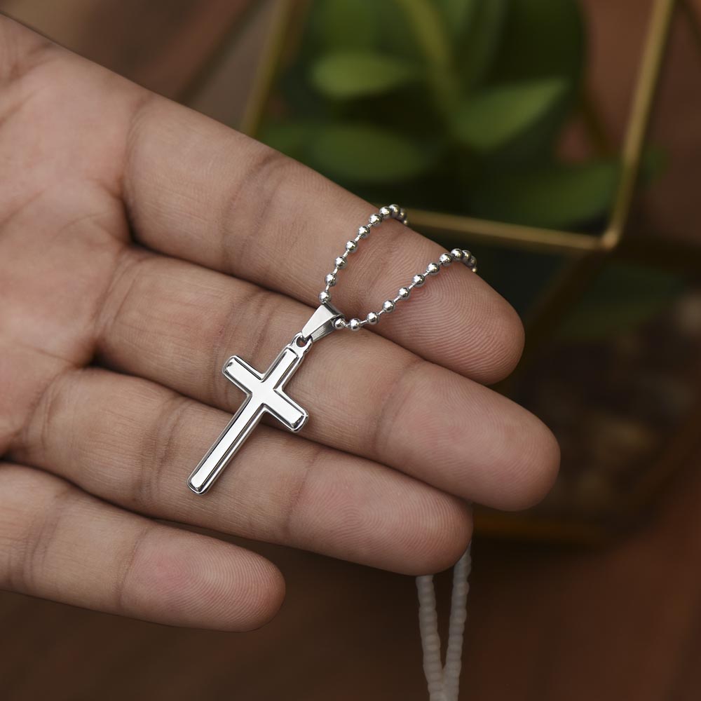Stainless steel cross necklace for men durable and stylish