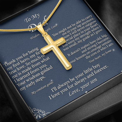 Durable stainless steel cross pendant necklace designed for long-lasting wear