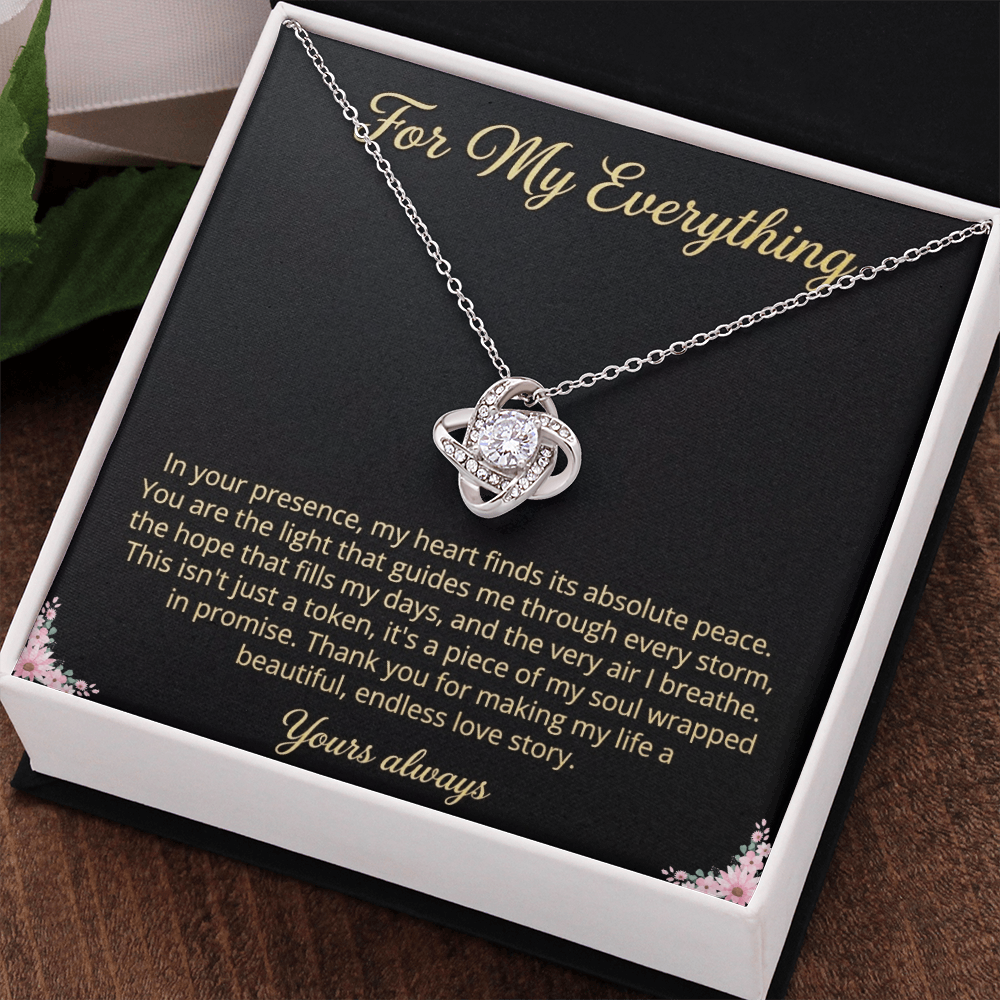 Forever Love Knot Necklace in gift box