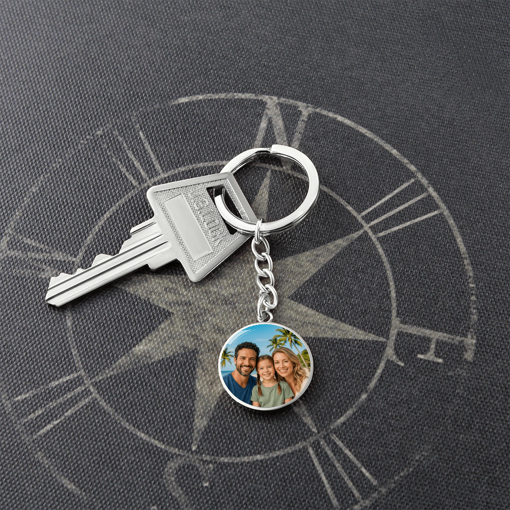 Emotional keepsake keychain featuring personalized photo design
