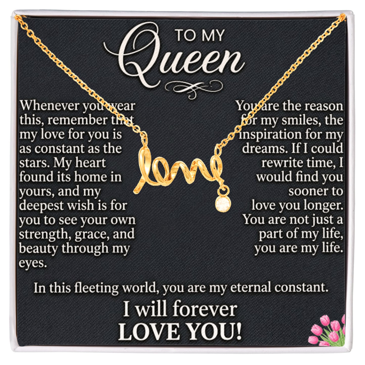 Meaningful jewelry gift for women featuring love pendant