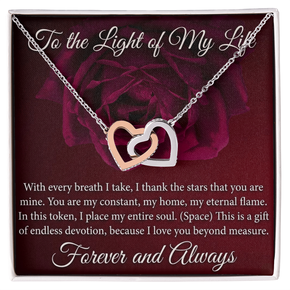 Elegant heart pendant necklace gift for her