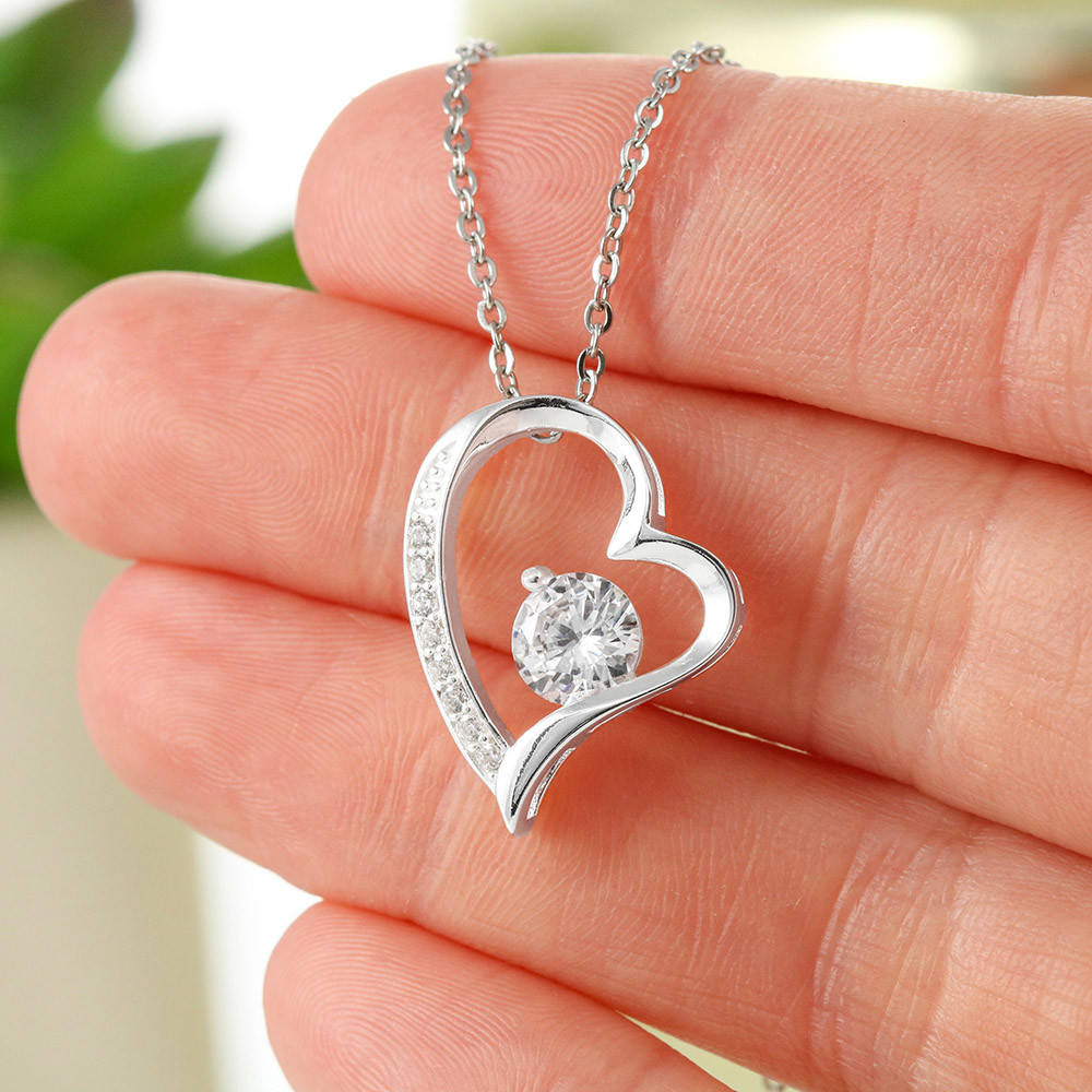 Matching heart necklace for him and her
