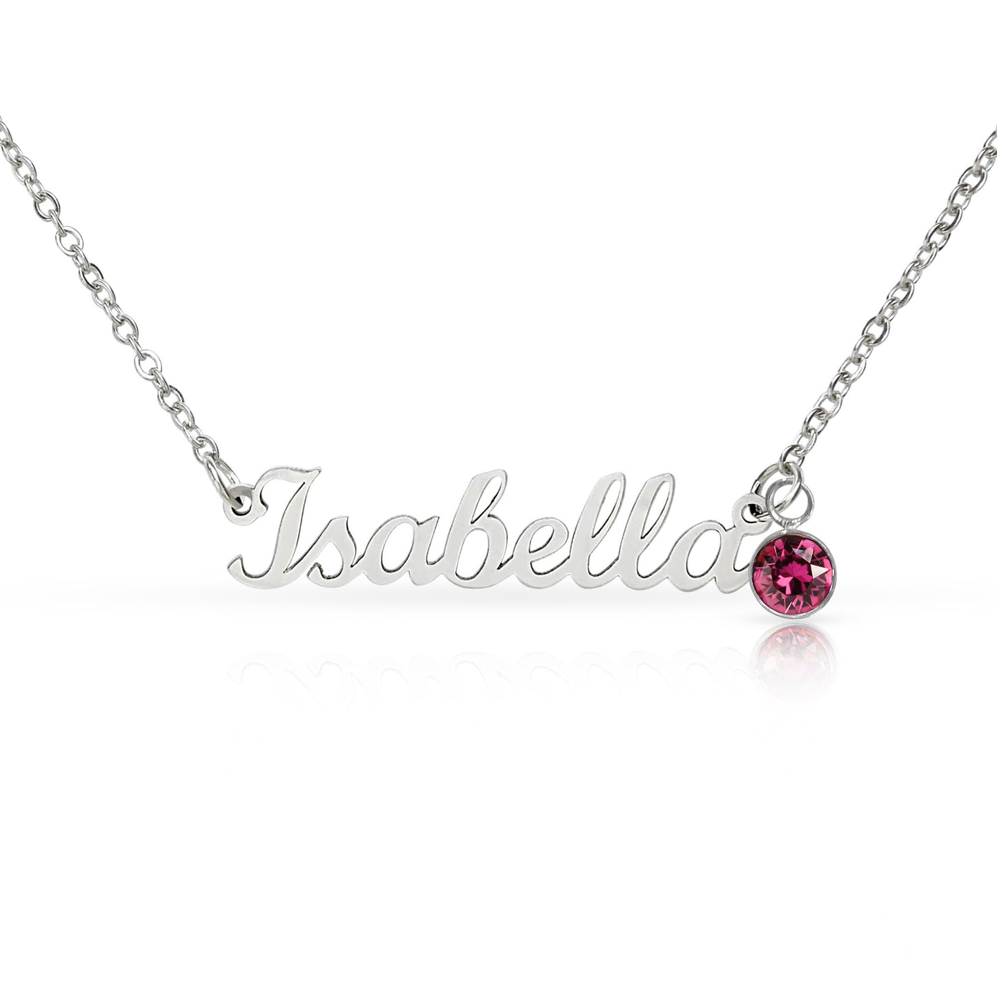Personalized Birthstone Name Necklace for Women – Custom Elegant Pendant Gift