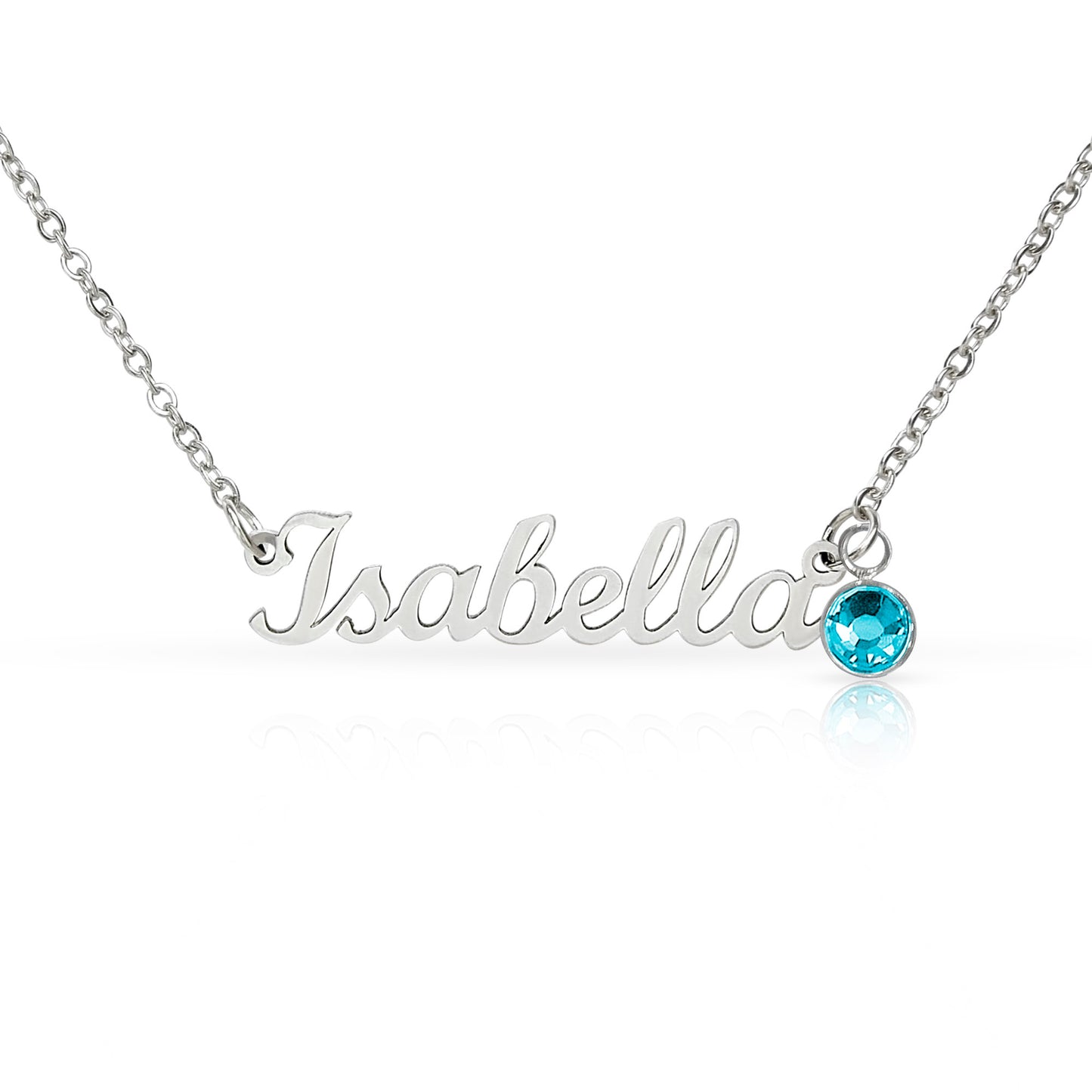 Personalized Birthstone Name Necklace for Women – Custom Elegant Pendant Gift