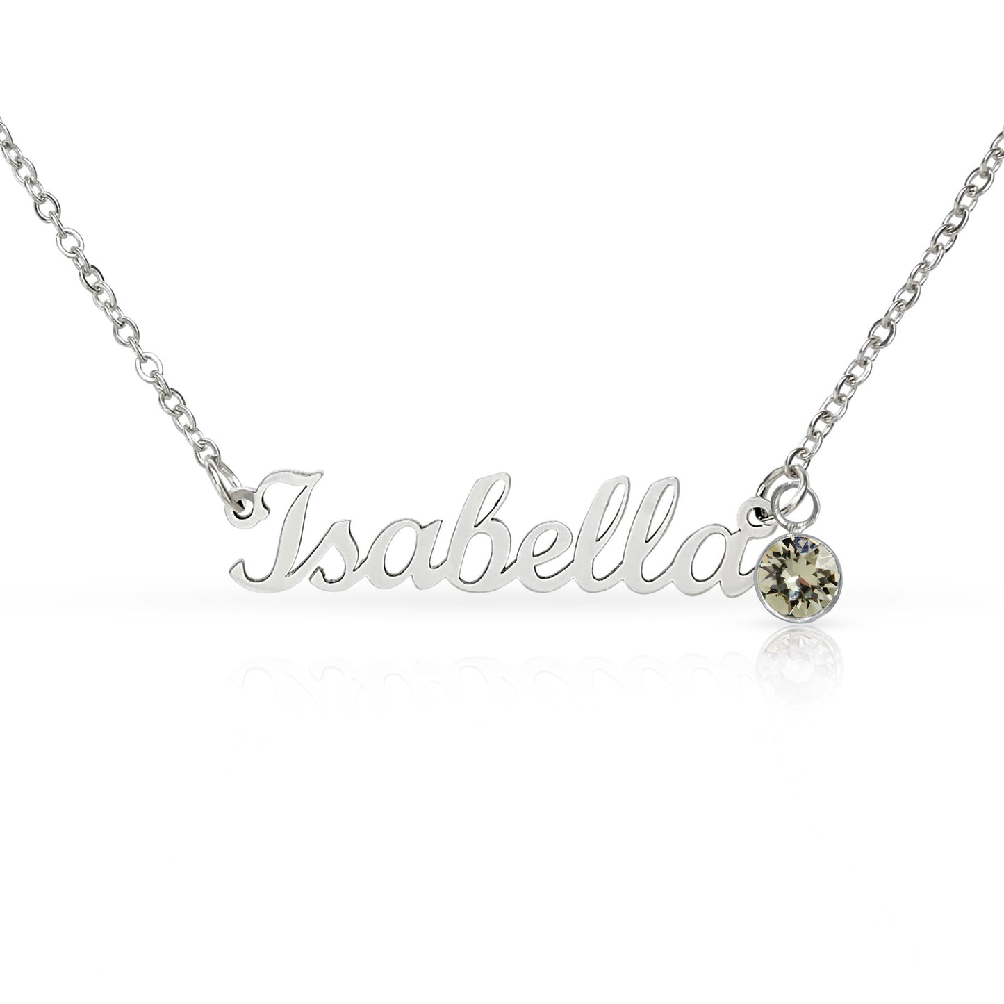 Personalized Birthstone Name Necklace for Women – Custom Elegant Pendant Gift