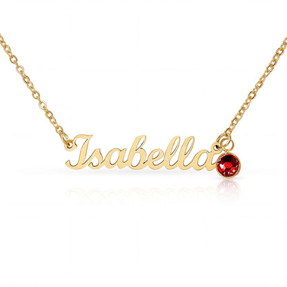 Personalized Birthstone Name Necklace for Women – Custom Elegant Pendant Gift