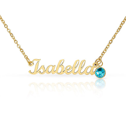 Personalized Birthstone Name Necklace for Women – Custom Elegant Pendant Gift