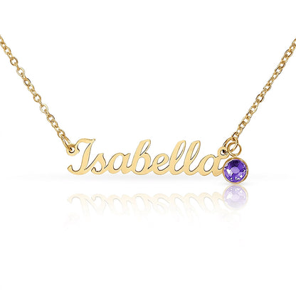 Personalized Birthstone Name Necklace for Women – Custom Elegant Pendant Gift