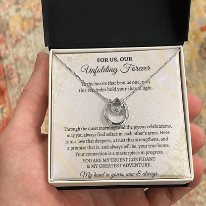 Matching heart necklace for boyfriend and girlfriend