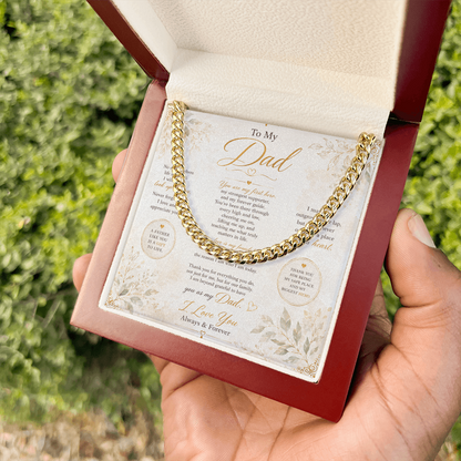To My Dad Cuban Link Chain Necklace – Meaningful Father Gift