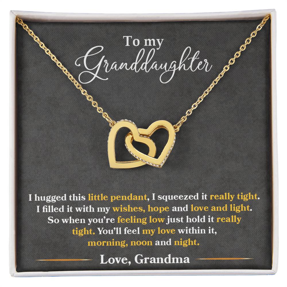 To My Granddaughter, You'll Feel My Love Within This | Medallion Necklace