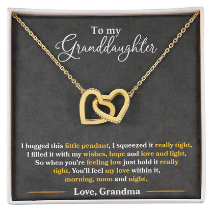 To My Granddaughter, You'll Feel My Love Within This | Medallion Necklace