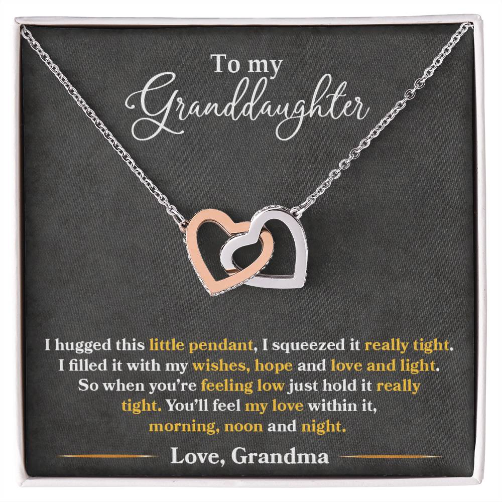To My Granddaughter, You'll Feel My Love Within This | Medallion Necklace