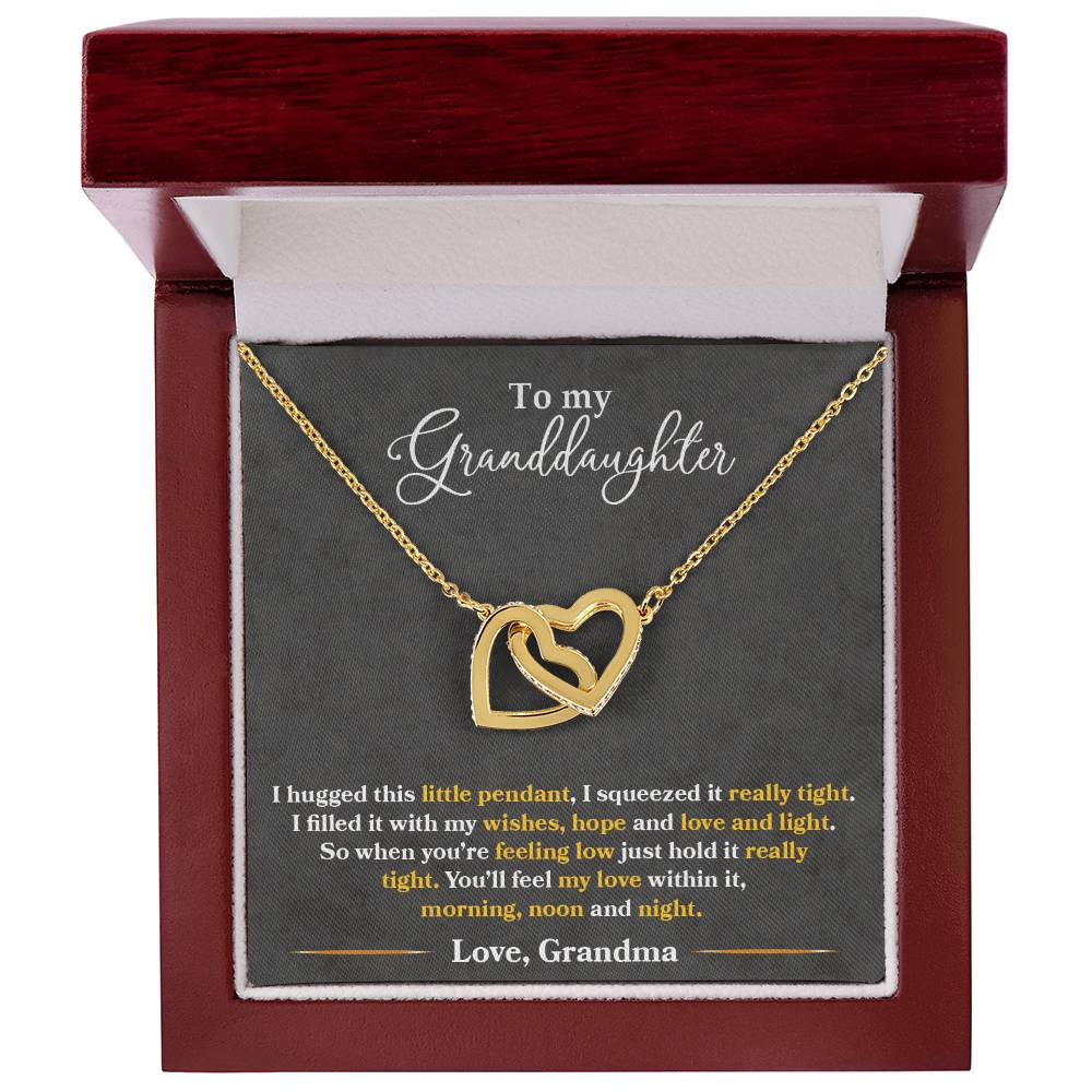 To My Granddaughter, You'll Feel My Love Within This | Medallion Necklace