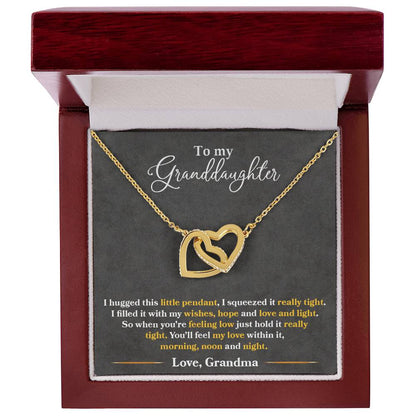 To My Granddaughter, You'll Feel My Love Within This | Medallion Necklace