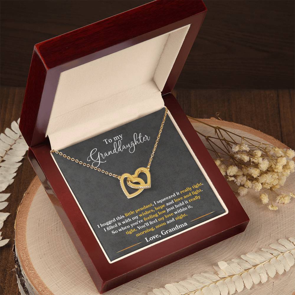 To My Granddaughter, You'll Feel My Love Within This | Medallion Necklace