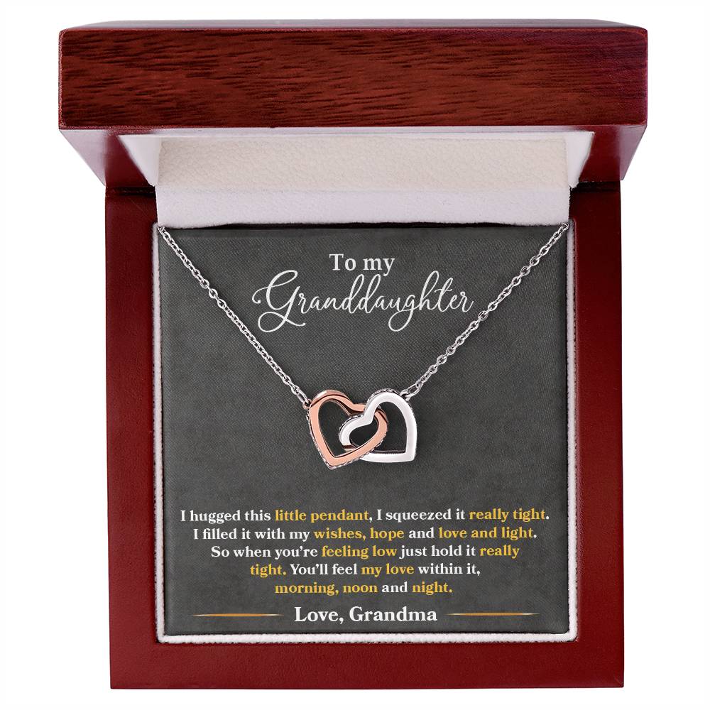 To My Granddaughter, You'll Feel My Love Within This | Medallion Necklace