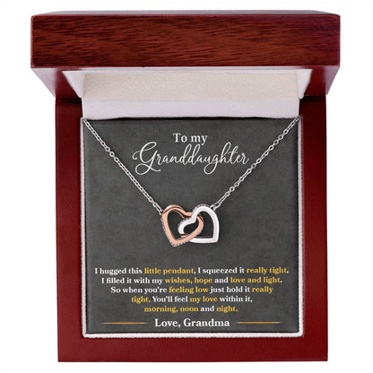 To My Granddaughter, You'll Feel My Love Within This | Medallion Necklace