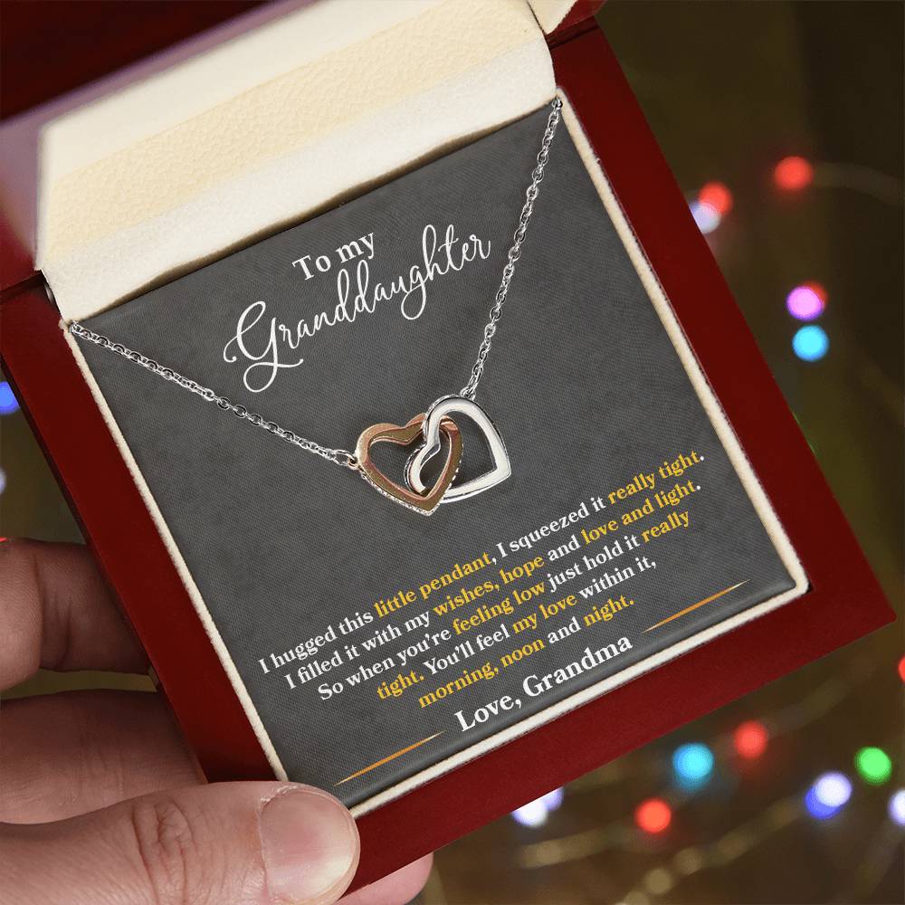 To My Granddaughter, You'll Feel My Love Within This | Medallion Necklace