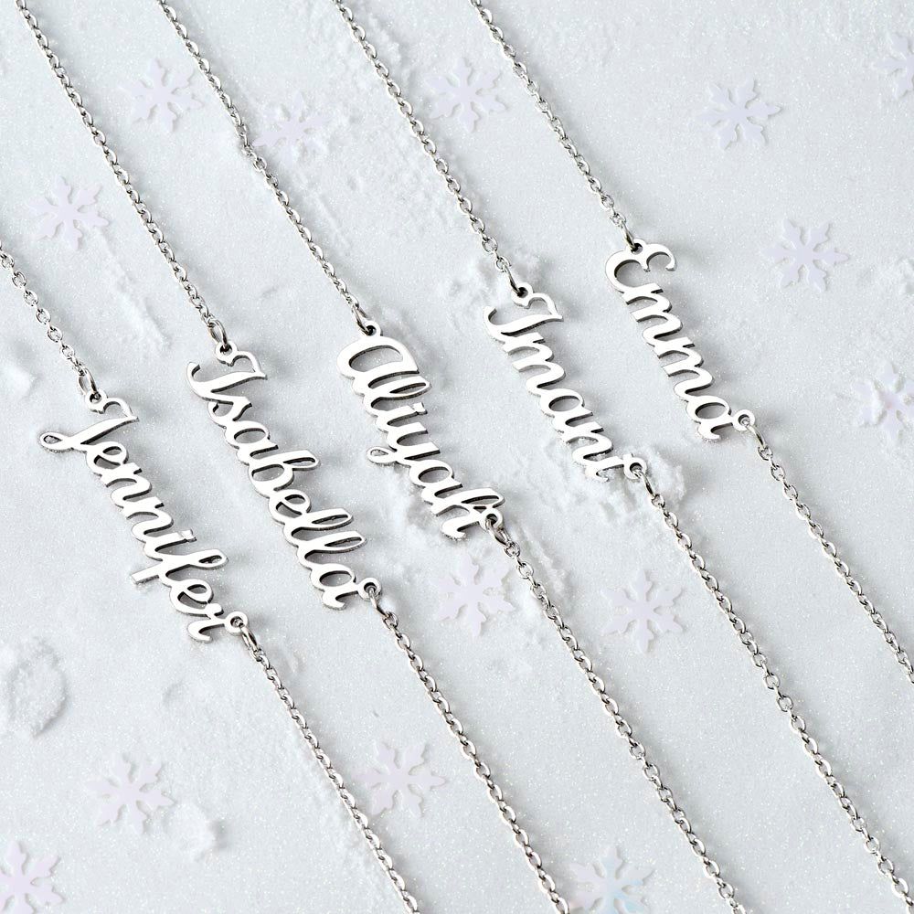 Personalized Custom Name Necklace for Women – Elegant Gold/Silver Pendant Jewelry Gift