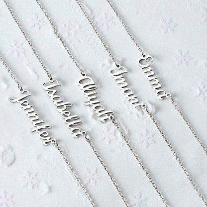 Personalized Custom Name Necklace for Women – Elegant Gold/Silver Pendant Jewelry Gift