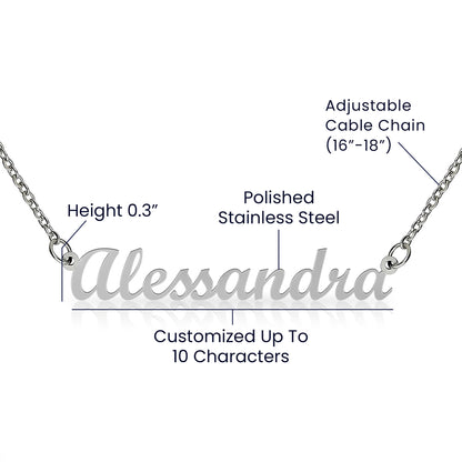 Personalized Custom Name Necklace for Women – Elegant Gold/Silver Pendant Jewelry Gift