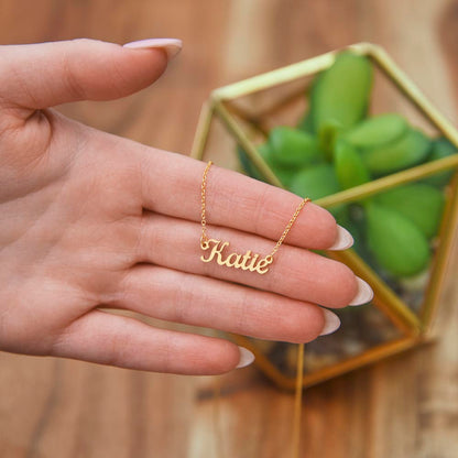 Personalized Custom Name Necklace for Women – Elegant Gold/Silver Pendant Jewelry Gift